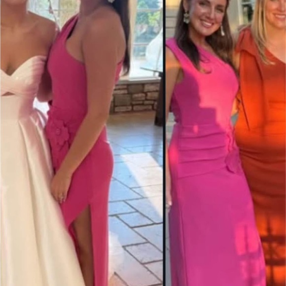 ELLIATT Vibrant Pink One-Shoulder Dress - Picture 2 of 2